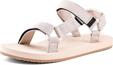 WateLves Womens-Sport-Sandals Hiking Sandals with-Arch-Support Webbing-Outdoor-Beach-Water-Sandals for Travel-Walking-Trekking-Camping