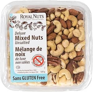 ROYAL NUTS Dry Roasted Deluxe Mix Unsalted, 325 g (Pack of 1)