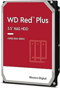 WD Red Plus 6TB NAS 3.5" Internal Hard Drive - 5400 RPM Class, SATA 6Gb/s, CMR, 256MB Cache