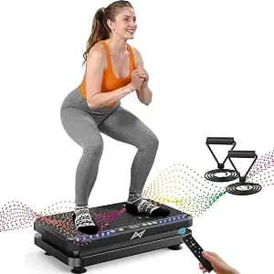 AXV Vibration Plate Fitness Platform Exercise Machine Vibrating Shaking Full Body Shaker Workout Vibrate Stand Shake Board Sport for Weight Loss Fat Burner for Gym Home Office