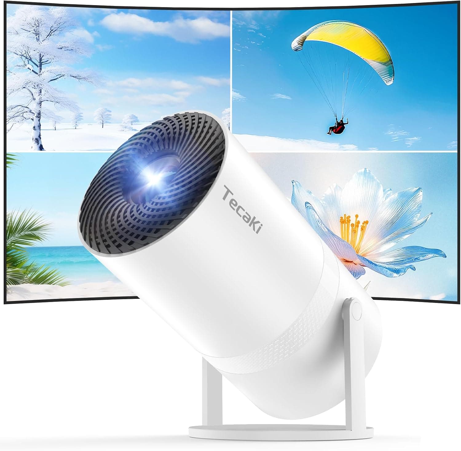 Tecaki Mini Projector Full HD 1080P, WiFi and Two-Way Bluetooth