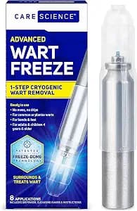 Care Science Wart Remover Freeze, 8 Applications | 1-Step Wart Removal for Common Warts on Hands, Elbows, Knees, and Feet
