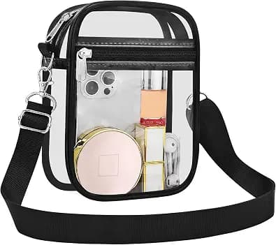 USPECLARE Clear Purse Stadium Transparent Messenger Bag Stadium Approved for Men and Women Clear CrossBody Bag