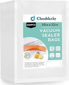 Vacuum Sealer Bags for Food 10"x12" 100 Pcs Seal a Meal Bag, Food Saver Bags Sous Vide Bags Pre-cut Thick BPA-Free Textured Heavy Duty Vacuum Seal, Meat Cheese Dry Goods