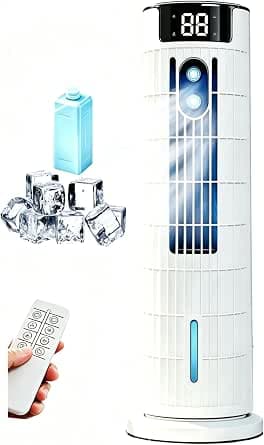 Portable Air Conditioner | Dual Remote Control and Touch Control | 3-in-1 Cooling with Humidification | 800ml Tank | Strong Wind Up to 7.5m/s | Quiet and Efficient