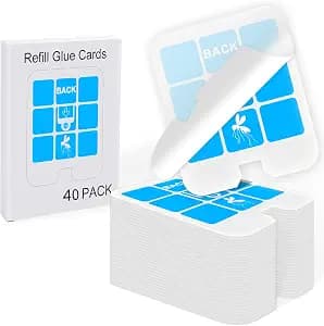 40 Pack Refill Glue Cards, Saferr Home Fly Trap Refill Compatible with Saferr Home SH502, S23005-06 and Dynatrap DT3005W Dot Indoor Fly Trap Plug-in Insect Trap Replacement