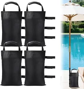 Heavy Duty Canopy Weights Set of 4, Waterproof Sand Bags for Canopy Legs, Pop up Tent Weights with Handle Ideal for Outdoor Canopies, Gazebos and Umbrellas (Sand Not Included)