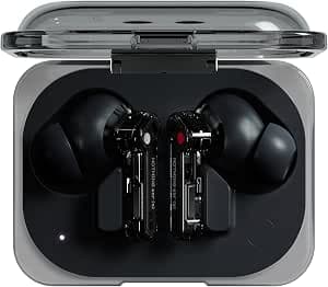 Nothing Ear (a) Wireless Earbuds, Hi-Res Audio Bluetooth Earphones, Black | 42.5H Playtime, 45dB Hybrid Noise Cancelling, ChatGPT Integration, Advanced Equaliser, Dual Connect, 6 Mics for Calls