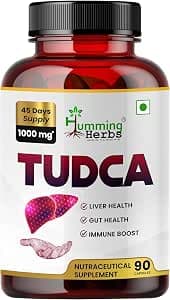 Humming Herbs TUDCA 1000 mg – High‑Potency Tauroursodeoxycholic Acid Supplement for Liver & Digestive Health – 90 Vegan Capsules (45‑Day Supply) – Supports Bile Flow, Gut & Immune Function