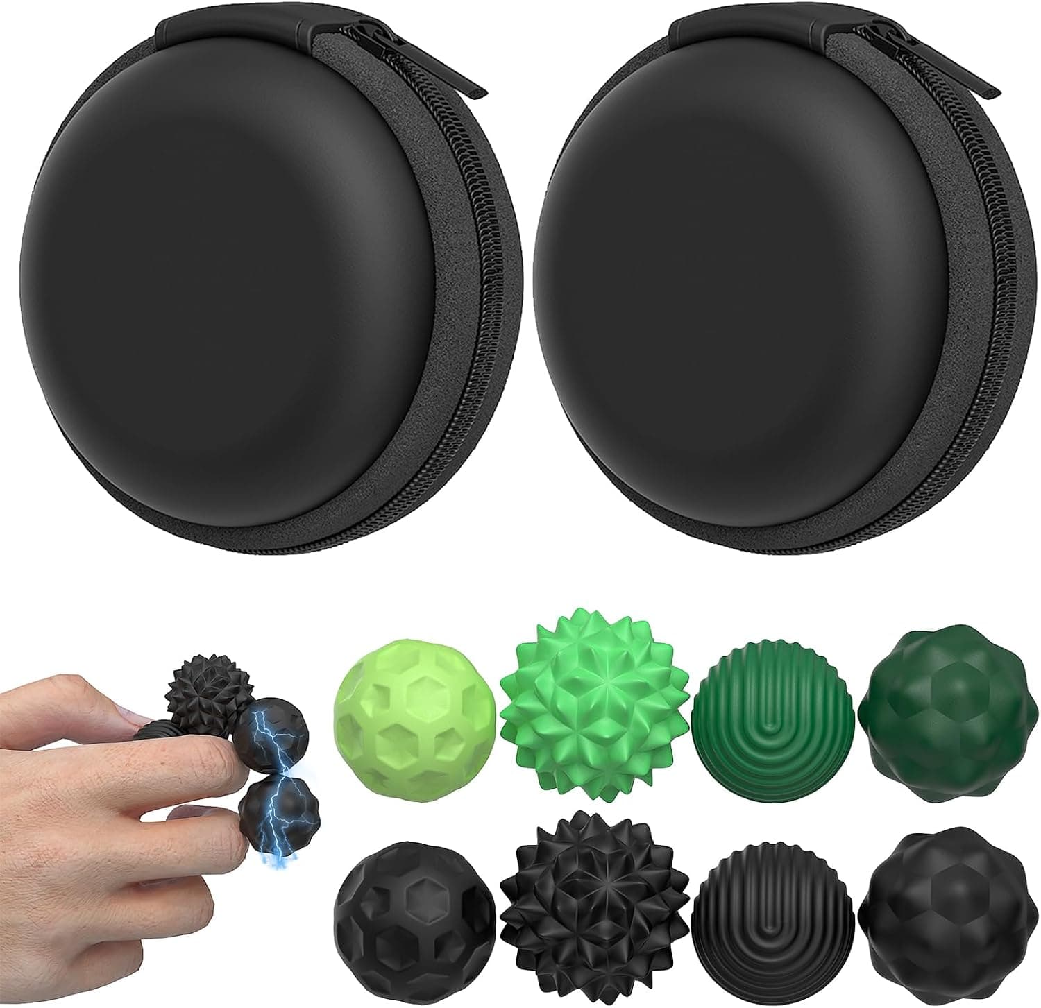 Magnetic Fidget Pack of 8 Magnetic Balls Magnetic Toy Adult Magnetic Acupressure Ball Silicone Massage Ball Hedgehog Ball Magnetic Balls Stress Ball Sensory Toy for Stress Relief Adults