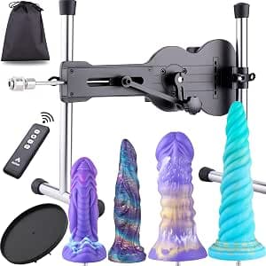 Sinloli Sex Machine, Remote Controlled Ukulele Thrusting Love Machine Device, with Fantasy Silicone Dildo Attachments, Various Features and Colors Dildo Sex Toys