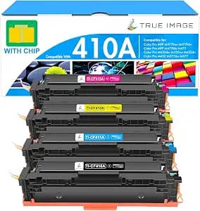 410A Toner Cartridge 4 Pack MFP M477fnw 410X Compatible for HP 410A 410X 410 Color LaserJet Pro M477fnw M477fdw M477fdn M452dn M452nw M452dw M377dw M477 M452 M377 CF410A CF411A CF412A CF413A Printer