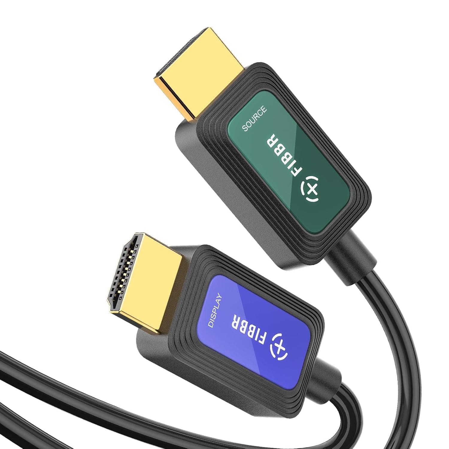 FIBBR Fiber Optic HDMI 2.1 Cable 30 ft 8K@60Hz 4K@120Hz 48Gbps VRR ALLM