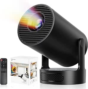 Philoent Projector, Home Use, Ultra Compact, 2026 Upgraded Version Android TV 14.0 & Lightest 14.0 oz (388 g) Ever, HiFi External Speaker, 30,000 LM, 1080P, 4K, 270° Rotation, Short Distance, Ceiling Projection, High Brightness, Wi-Fi 6, Large Screen, Automatic Keystone Correction, Lightweight Bluetooth 5.4, IOS/Android/PC/DVD PS device/S WITCH connectivity, Japanese instruction manual, Black