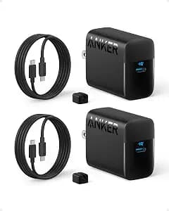 Anker 45W USB C Charger Block, 2-Pack Type C Charger Fast Charging | Phone Charger Includes 5ft USB-C Cable,For iPhone 17/16 Series,iPad, Galaxy S24 Ultra and More