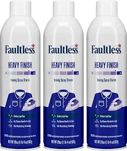 Faultless Heavy Spray Starch 20 oz Cans (3 Pack)
