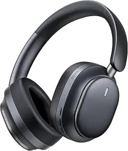 Hybrid Active Noise Cancelling Headphones, Over Ear Bluetooth 6.0 Wireless Headphones, 50H Playtime, Deep Bass, HiFi Stereo Sound, Lightweight Foldable for Travel, Home and Office（Black）