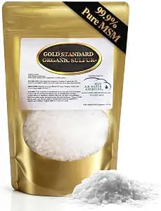 Gold Standard Organic Sulfur Crystals 1lb - 99.9% Pure MSM Crystals - High-Purity MSM Supplement Powder - Large Granular Flakes - 3rd Party Tested for Purity