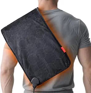 Extra Hot Heating Pad: 2X Graphene Max 160℉ Electric Heating Pad for Back Neck Shoulders Leg - Fast Deep Relief for Men Father Husband in Winter - 4H Auto Off 12" x 24"