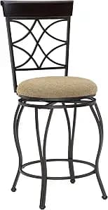 Linon Curves Swivel Counter Bar Stool 24"