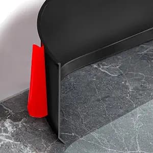 Flexible Baseboard Molding Trim 6 Inch Self-Adhesive Vinyl Wall Base Peel and Stick Cove Base Rubber Wall Baseboard Moulding Trim (20Ft, Black)