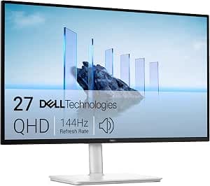 Dell 27 Plus QHD USB-C Monitor S2725DC, QHD IPS Panel, 144Hz, 1ms, FreeSync | Anti-Glare, 99% sRGB, 1500:1 Contrast, Dual 3W Speakers, USB-C 65W PD, Height-Adjustable, VESA 100x100