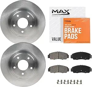 MAX Advanced Brakes - Rear Brake Kit For 2019-2023 Subaru Ascent| Carbon Ceramic Brake and Rotor Kit| Daily Driving OE Replacement Brake Rotors
