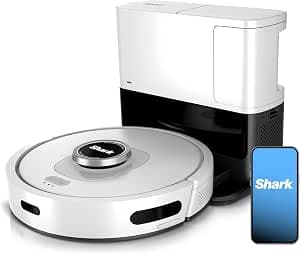 Shark AV2511AE AI Robot Vacuum with XL Self-Empty Base, Bagless, 60-Day Capacity, LIDAR Navigation, Home Mapping, Silver & Black