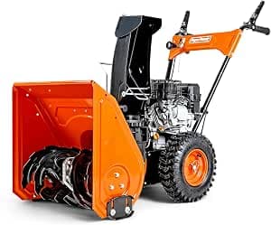 SuperHandy Gas Powered Snow Thrower, 21-Inch Two-Stage Snow Blower with 196cc 4-Cycle OHV Engine, Self-Propelled 5-Speed System, Heavy-Duty Steel Auger & 36-Foot Throwing Distance