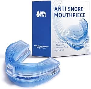 Snoring Stopper Anti Snoring Splint Snoring Stopper Effective Against Snoring Against Teeth Grinding Multipurpose for Men Women (Blue)