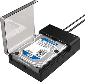 SABRENT Hard Drive Docking Station for 2.5"/3.5" SATA HDD & SSD USB-A 5Gbps - External Hard Drive Enclosure USB 3.0 - Docking Station without Hard Drive (EC-DFLT)