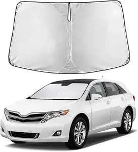 EcoNour Windshield Sunshade Compatible for Toyota Venza 2009-2013 2014 2015, Sun Visor for Front Windshield & Window Sun Shade Cover, UV Heat Blocker & Protector, Car Accessories