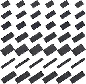 42-Pack Black Plastic Furniture Shims in 5 Sizes for Leveling - Heavy-Duty Wedges for Toilets, Doors, Windows, Sheds, and Tables - Easy to Snap and Cut-to-Fit
