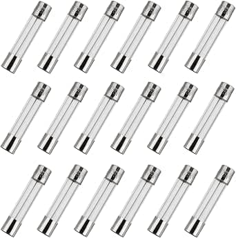 BOJACK 6x30mm 1.5A 250V 0.24" x 1.18" F1.5AL250V 1.5A 250V Fast-Blow Glass Fuses (Pack of 18)