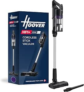 Hoover HF1 Plus Cordless Stick Vacuum Cleaner with Turbo Suction Mode, Up to 45 Min Runtime, Rechargable, Anti Hair Wrap with Multi-Floor Nozzle and Crevice Tool [HF1PZ10H]