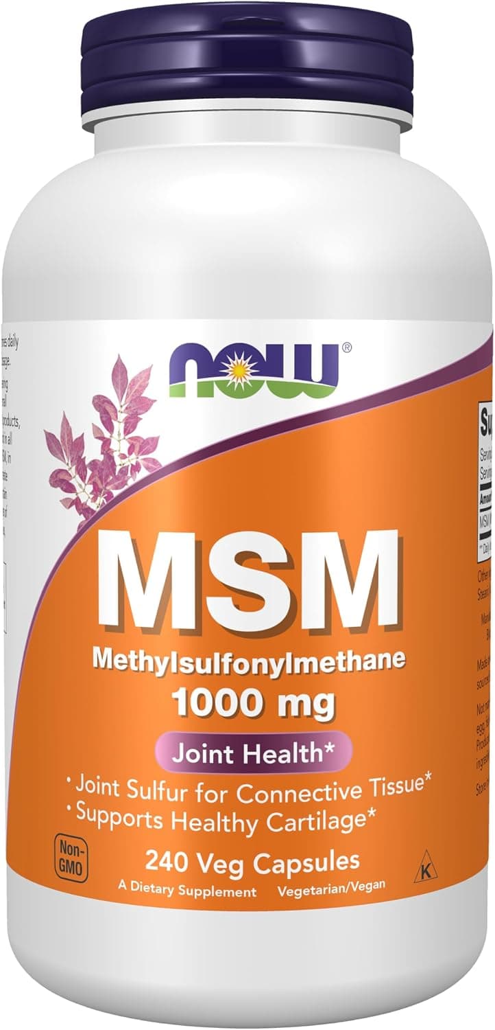 NOW Supplements, MSM 1,000 mg, Joint Health*, 240 Veg Caps