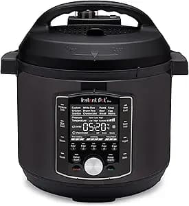 Instant Pot Pro 10-in-1 Pressure Cooker, Slow Cooker, Rice/Grain Cooker, Steamer, Sauté, Sous Vide, Yogurt Maker, Sterilizer, and Warmer, Includes App With Over 800 Recipes, Black, 6 Quart