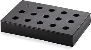 Outset Q177 Smoker Gas Grill, 5.25" x 8.25" x 1.25", Wood Chip Smoking Box: Cast Iron