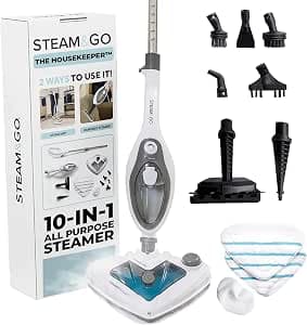 Steam & Go 10-in-1 Multi-Surface Steam Mop - Deep Clean with Heat