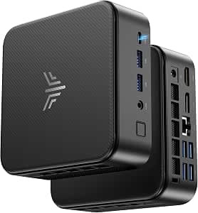 NiPoGi E3B Mini PC AMD Ryzen 5 7430U(up to 4.3GHz 6C/12T) Mini Computer 16GB RAM 512GB M.2 SSD Mini PC Windows 11 Pro 4K Triple Display/WiFi 6/BT5.2/USB3.2 Mini Desktop Computer for Office/Business