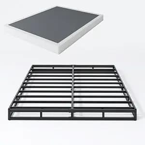 Box Spring Queen - 3 Inch Heavy Duty Low Profile Metal Queen Box Springs for Bed, Mattress Foundation, Easy Assembly,Easy Clean Cover