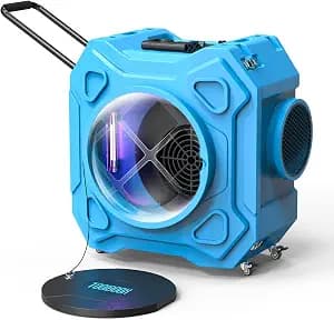 Air Scrubber with 3-Stage Filtration, 970CFM HEPA Air Scrubber Negative Air Machine with Lockable 360° Wheels & Auto-Foldable Handle, Portable Heavy Duty Air Cleaner for Home Industrial Commercial Use