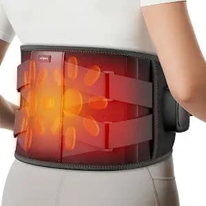 Comfytemp Far Infrared Cordless Heating Pad for Back, FSA Eligible HSA, 17 Tourmaline Stones FIR Wireless Portable Rechargeable Electric Wearable Lower Back Heat Belt Wrap,3 Heat 15-45mins(No Massage)