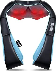 Mo Cuishle Shiatsu Back Shoulder and Neck Massager with Heat, Electric Deep Tissue 4D Kneading Massage, Best Gifts for Women Men Mom Dad Wife Husband, Fathers Day, Mothers Day, Christmas