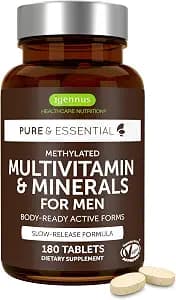 Igennus Methylated Multivitamin for Men with 22 Actives, 180 Tablets | Lycopene for Antioxidant Support, High Potency B12, Sustained Release, Pure & Clean, Non-GMO & Halal
