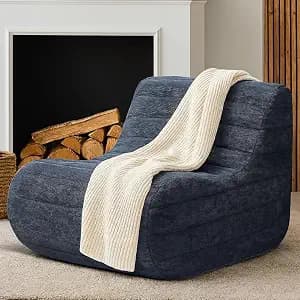 Compact Bean Bag Chair – Memory Foam Lazy Sofa Sack, Floor Couch for Bedroom, Living Room, Office & Home (Gray)