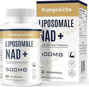 Liposomal NAD+ Supplement 500 mg with TMG 250 mg - High-Quality Soft Gel Formula with Improved Absorption, Pack of 60 (Pack of 1)