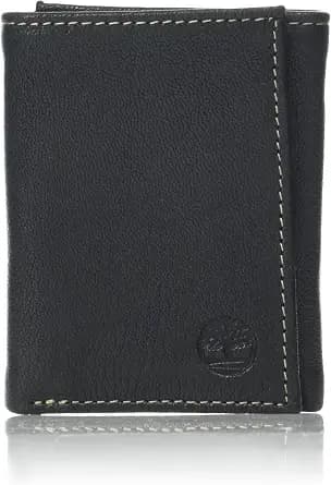 Timberland Men's Genuine Leather RFID Blocking Trifold Wallet