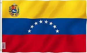 Anley Fly Breeze 3x5 Foot Venezuela 8 Stars Flag - Vivid Color and Fade proof - Canvas Header and Double Stitched - Bolivarian Republic of Venezuela Flags Polyester with Brass Grommets 3 X 5 Ft