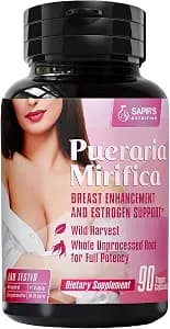Pueraria Mirifica Capsules 2000mg Daily - Breast Enhancement Pills and Estrogen Supplement for Women and Men, Breast Enlargement Pills for Women and Transgender - Breast Growth Breast Enhancer